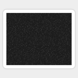 The Bee Movie Script But It's In Morse Code (White Text) Sticker